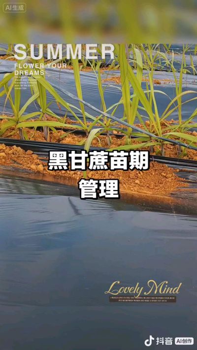 2025年11月份种下去的黑甘蔗苗