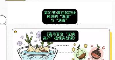 第01节：赢在起跑线&mdash;&mdash;种球的&ldquo;洗澡&rdquo;与&ldquo;消毒&rdquo;，课程：《卷丹百合&ldquo;无病高产&rdquo;植保实战课》#识农AI