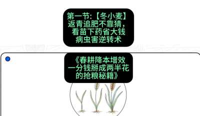 第一节：【冬小麦】返青追肥不靠猜，看苗下药省大钱